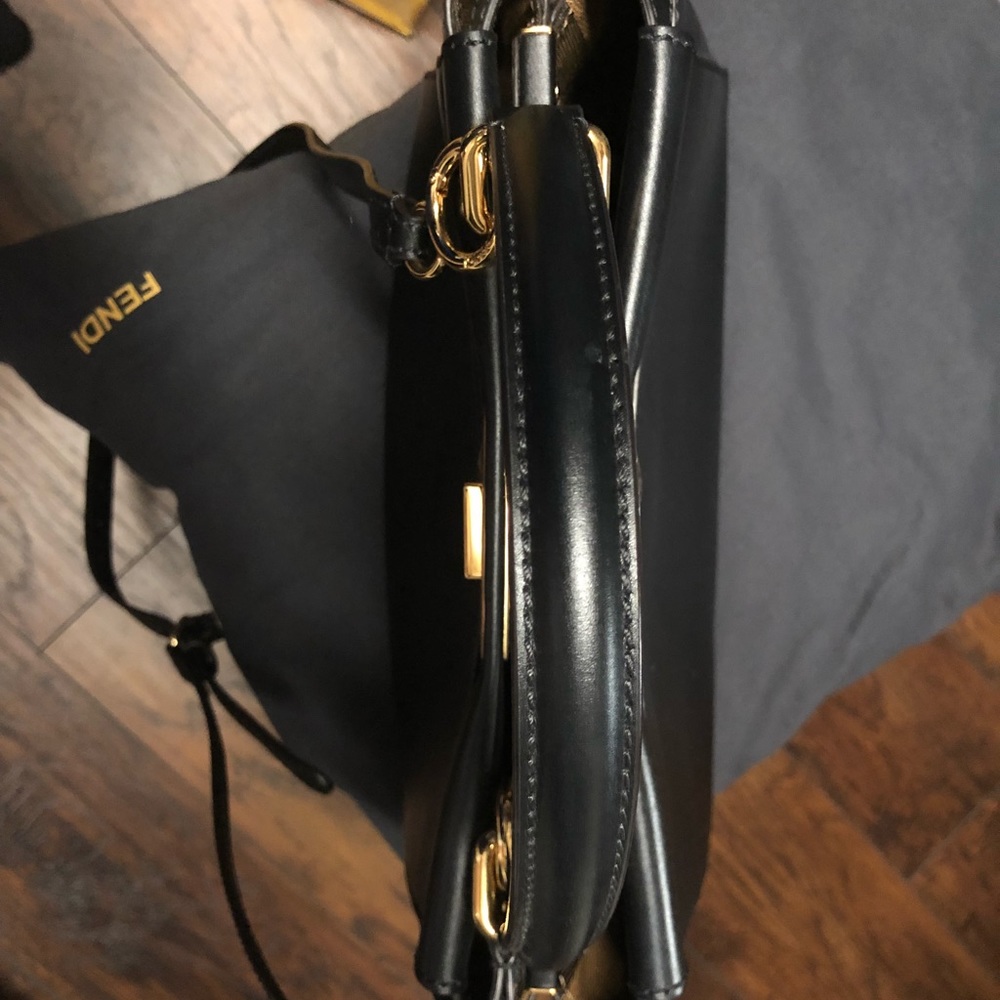 Black Fendi Peekaboo Italian Handbag